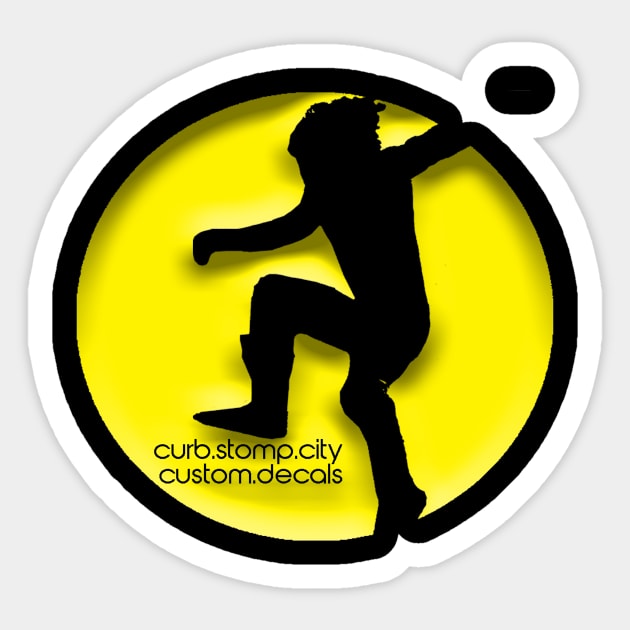 Curb Stomp- Yellow Sticker by SrikSouphakheth